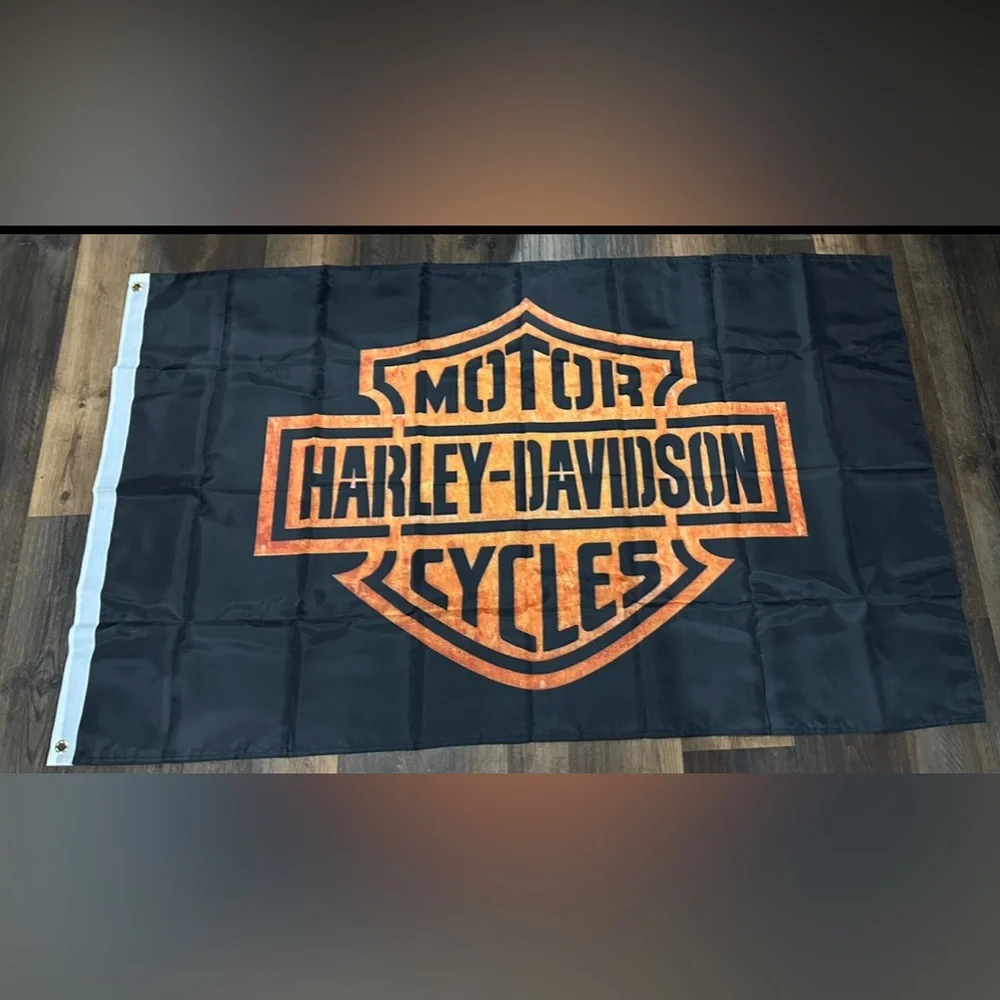 Harley Davidson Flag Large Banner 3x5 ft LOGO FAST SHIPPING new In Packa…